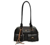 HICARRY Y2K - Sac à main pour femme - En cuir synthétique - Vintage - Boston - Sac fourre-tout - Pour voyage, travail - Avec remorque, Noir