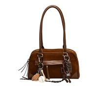 HICARRY Y2K Sac à main pour femme en daim vintage Boston Sac fourre-tout Sac fourre-tout pour l'automne Voyage Travail avec remorque, marron