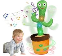 HICAS Cactus Qui Danse et Répète,Éclairage,Répète ce Que Tu Dis,Jouet Cactus Éducatif Interactif,120 Chansons, Contrôle du Volume, Cadeaux Amusants pour Les Enfants et Décoration