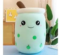 HICAS Peluche Bubble Tea, Poupée Kawaii Bubble Tea, Thé au Lait pour Enfant, Cadeau d'anniversaire Vert 50cm