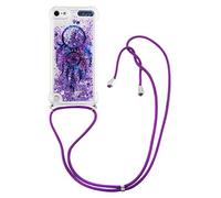 HiCASE Pro Étui Coque pour iPod Touch 7 2019/iPod Touch 6/iPod Touch 5, Glitter Liquide Paillette Protection TPU Filles Femmes Étincelle Antichoc Souple Brillante Housse avec Cordon Réglable