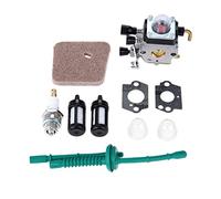 Hicello Carburateur pour Stihl Débroussailleuse FS38 FS45 FS55, Kit de Carbu avec Joints, Tuyau, Bougie d'allumage, Filtre à Air et Filtres à Essence
