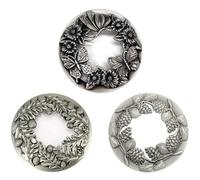 Hicello Lot de 3 Couvercles de Bougie en Métal Argenté | Mieux Brûler Bougies Parfumées Illuma lid Cloche Ajourée Brûler Uniformément Abat-Jour Fondre Uniforme pour Bougie