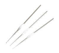 Hicello Lot de petits crochets en acier de 0,5 mm, 1 mm, 1,5 mm | Crochet fin pour fil de dentelle de petite taille