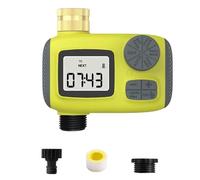 Hicello Ordinateur d'irrigation programmable - Arrosage goutte à goutte - Étanche IP55 - Avec écran LCD et entrée en laiton