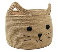 HiChen Grand panier de rangement en corde de jute tissée, panier à linge de bébé pour jouets, couvertures, vêtements, serviettes, cadeaux | Panier cadeau pour animal domestique pour chat, chien - 40