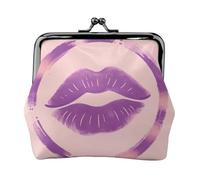 Hickey Mini portefeuille en cuir avec verrou en forme de baiser pour femme