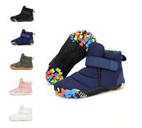 HICKMONBER Bottes de Neige Enfants Chaud Hiver Garçon Fille Chaussures de Trekking Barefoot Antidérapant Hiver Bottines avec Bout large Gr.25-36