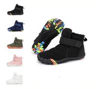 HICKMONBER Bottes de Neige Enfants Chaud Hiver Garçon Fille Chaussures de Trekking Barefoot Antidérapant Hiver Bottines avec Bout large Gr.25-36