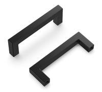 Hickory Hardware Skylight Collection Lot de 10 poignées d'armoire de cuisine, tiroirs, matériel de salle de bain, 7,6 cm de centre à centre, noir mat