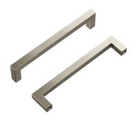 Hickory Hardware Solid Core Lot de 10 poignées d'armoire de cuisine en acier inoxydable, quincaillerie pour portes et tiroirs de commode, centre des trous de 128 mm, collection Skylight