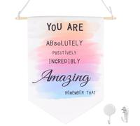 HICOHAND Décoration murale inspirante pour chambre à coucher, « You are Amazing Positive Affirmations » sur toile à suspendre
