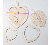 HICOHAND Modèle de Feuille de Macramé, Modèle de Coupe en Macramé, Outil de Suspension Murale, Modèle de Coupe en Macramé, Outil de Coupe, 1 Paquet