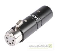 HICON Adaptateur 3-pol XLR Fiche Homme De Pour 5-pol Féminin Douille HI-X3X5-MF