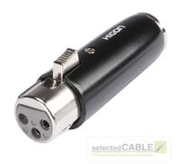 HICON Adaptateur XLR Femelle Prise Sur Mini-Xlr Homme 3-pol Fiche HI-X3MX3-FM