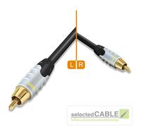HICON Câble Subwoofer 5 m RCA Cinch SPDIF Vidéo 75 Ohm HIA-C1C1-0500
