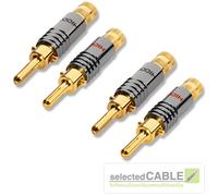 HICON Fiche Banane Ø de Câble À 7mm Avec Pressspange 4er Set HI-BM08 Blk Rouge