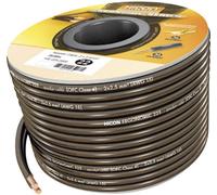 Hicon HIE-225-3000 Câble haut-parleur Ergonomic 2 x 2.5 mm² noir 30 m