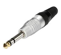 Hicon Jack 6.35 mm mâle, Droit HI-J63S Nombre de pôles (Num): 3 stéréo Argent 1 pc(s)