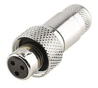 Hicon Mini prise XLR 3 broches IP67 ultra robuste compacte avec écrou de raccordement | HI-XMCF3-HD