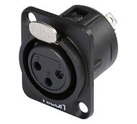 XLR embase femelle, contacts droits Hicon HI-X3DF-G Nombre de pôles (num): 3 noir