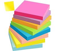 hicoosee 800 Feuilles Super Sticky Notes, Notes Sticky Notes de 8 Couleurs Vive, 76 mm x 76 mm, 100 Feuilles par Bloc, Notes Super Adhésives pour Prise de Notes et Listes de Tâches