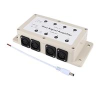 HiCOZZIE 1 Pièce Dc 12-24V 8 Canaux Sortie Dmx512 LED Contrôleur Amplificateur de Signal Distributeur Répartiteur en Plastique Blanc Crème pour Équipements Domestiques