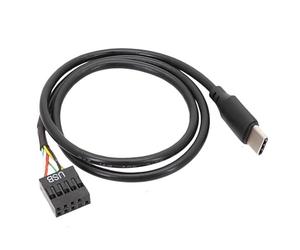 HiCOZZIE 1 Pièces Câble USB 9 Broches vers USB Type C pour Carte Mère D'Ordinateur vers Écran Secondaire USBC Écran LCD PC Adaptateur de Câble USB 9 Broches Installation Facile