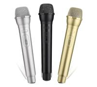 HiCOZZIE Lot de 3 accessoires de microphone en plastique pour costumes, jeux de rôle, Noël, cosplay, musique, fête d'anniversaire