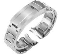 HiCycle2 Bracelet de montre de rechange en acier inoxydable pour Rolex GMT Datejust Submariner - Antirouille - Interface incurvée, 21mm Silver, Acier inoxydable, Pas de gemme
