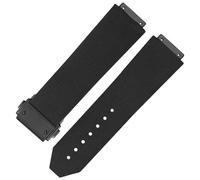 HiCycle2 Bracelet de montre de rechange pour Hublot Big Bang Luna Rossa Rubber Bracelet de montre 25 x 19 mm (noir et noir)