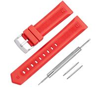 HiCycle2 Bracelet de rechange en caoutchouc pour Tag Heuer Formula F1 Aquaracer 20/22 mm (rouge, 22 mm)