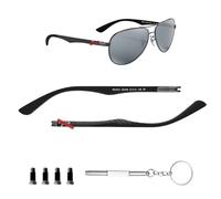 HiCycle2 Kit de réparation de branches de lunettes de soleil de rechange pour lunettes Ray Ban RB8313 Sungalsses en fibre de carbone 8313M (gris)