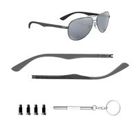 HiCycle2 Kit de réparation de branches de lunettes de soleil de rechange pour lunettes RB8313 Sungalsses en fibre de carbone 8313M (gris)