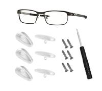 HiCycle2 Lot de 3 paires de plaquettes de nez de rechange pour lunettes de soleil Oakley et Tom Ford avec vis et tournevis 14 x 7,5 mm