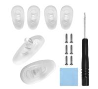 HiCycle2 Lot de 3 paires de plaquettes de nez de rechange pour Oakley Tincup OX5094 OX5101 conducteur de lunettes de soleil en caoutchouc de silicone avec 4 vis et 1 tournevis