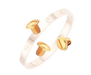 HiCycle2 Lot de 3 vis de rechange pour bracelet Cartier Love TQ (or rose)