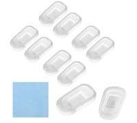 HiCycle2 Lot de 5 paires de plaquettes de nez en silicone souple avec chiffon de nettoyage