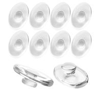 HiCycle2 Lot de 5 paires de plaquettes de nez ovales en silicone souple à clipser 13 mm x 7 mm