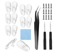 HiCycle2 Lot de 6 plaquettes nasales en silicone souple améliorées en forme de goutte à visser (13 x 7 mm)