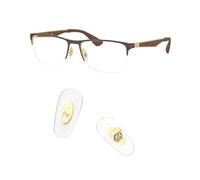 HiCycle2 Plaquettes de nez de remplacement pour lunettes de soleil Ray-Ban RB6335, kits de réparation, chiffon bonus pour lentilles, plaquettes de nez en silicone à pousser, doré, 3 Count (Pack of 1)