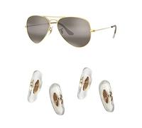 HiCycle2 Ray-Ban Lot de 2 paires de plaquettes de nez de rechange pour lunettes de soleil Aviator RB3025 RB3539 RB3026 RB3447 RB4263 RB3548 RB3716 RB3816 RB3548N, doré