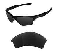 HiCycle2 Verres de rechange polarisés pour lunettes de soleil Oakley Half Jacket 2.0 XL OO9154 - Plusieurs options, Noir