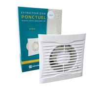 HIDA Extracteur d’air ponctuel - Neoventil - PIRT-V2 Détection de présence avec minuterie - Blanc - 100mm
