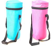 HIDALGO Lot de 2 sacs thermiques pour bouteilles avec sangle, 1,5-2 litres, bleu et rose 2 l, Bleu/rose, Décontracté