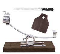 Hidalgo Support à jambon pivotant avec tête rotative 3 œillets + couteau à jambon 3C + couvre-jambon en cadeau