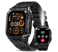 HIDAMEL Montre Connectée Homme, Appels Bluetooth, Batterie de 120 Jours, Écran 1,96", Suivi du Sommeil, Fréquence Cardiaque, SpO2, Lampe de Poche LED, 100+ Modes Sport, Compatible Android iOS (Noir)