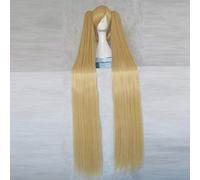 Hidan no Aria Kanzaki H Aria rose 120 CM longs cheveux synthétiques Cosplay Costume fête perruque + 2 queues de cheval + perruque bonnet Vocaloid doré