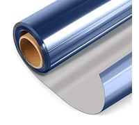 HIDBEA Film Autocollant réfléchissant pour fenêtre - Bloque Les UV - Contrôle de la Chaleur - Effet Miroir - pour la Maison, Le Bureau - 89,9 cm x 5 m - Bleu/argenté