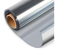 HIDBEA Film de confidentialité pour fenêtre - Bloque Les UV - Contrôle de la Chaleur - Étirable Statique réfléchissant - pour la Maison et Le Bureau - 44 cm x 2 m - Argenté